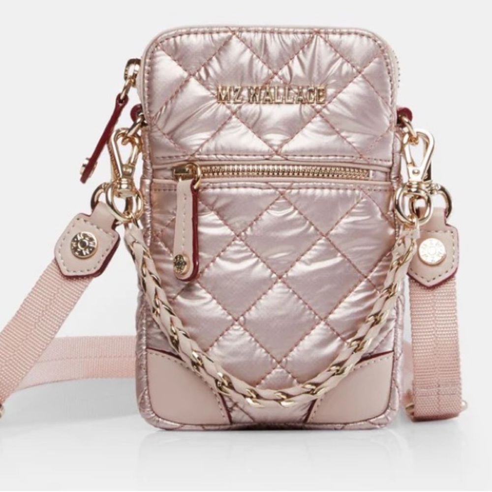 MZ WALLACE MICRO CROSBY IN GOLD METALLIC